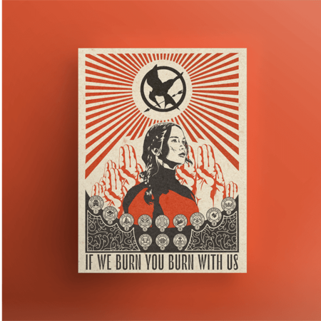 Art Print: The Hunger Games Propaganda